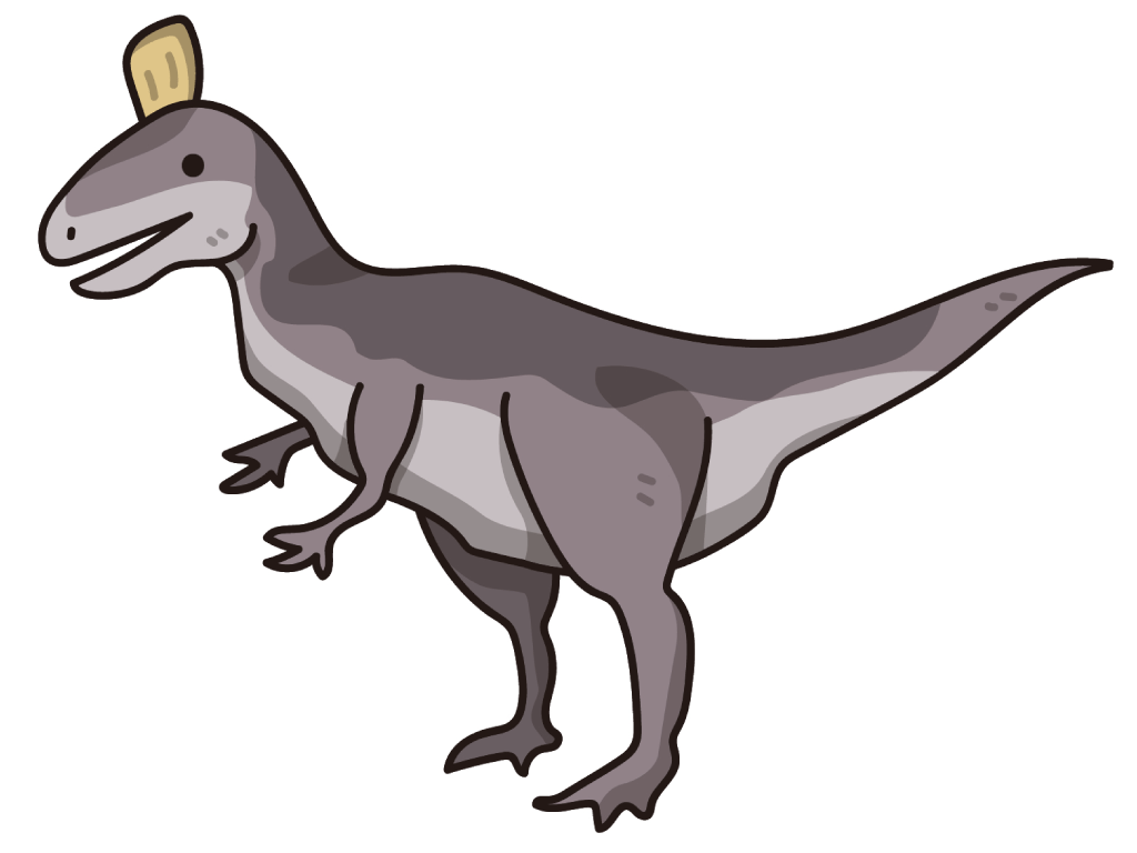 南極で発見された扇状のトサカを持つ恐竜クリオロフォサウルス『すけすけ恐竜骨ぬりえずかん』