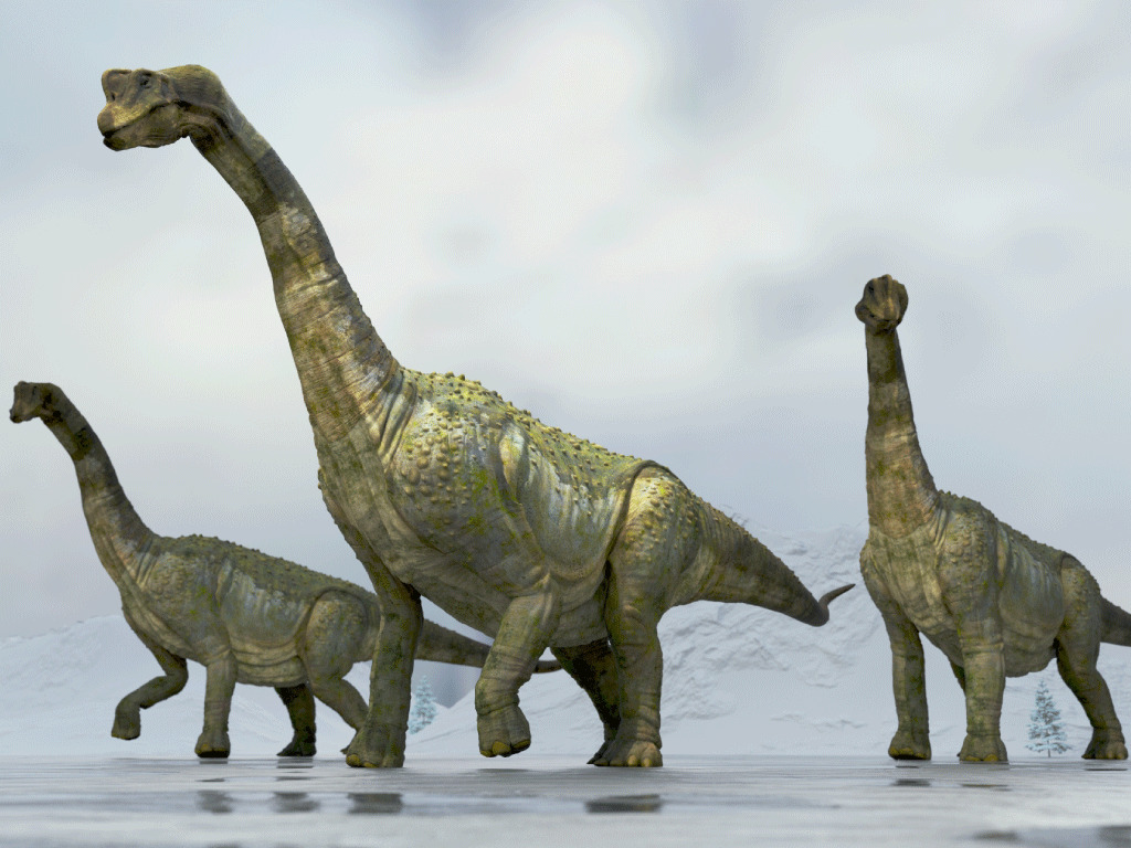 高い場所にある葉っぱをらくらく食べたのっぽの恐竜ブラキオサウルス『すけすけ恐竜骨ぬりえずかん』