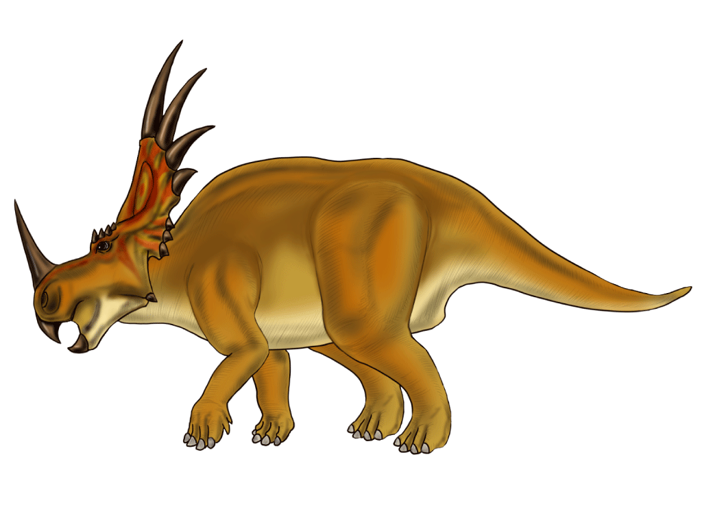 最長50cmにもなるトゲを持つスティラコサウルス『すけすけ恐竜骨ぬりえずかん』