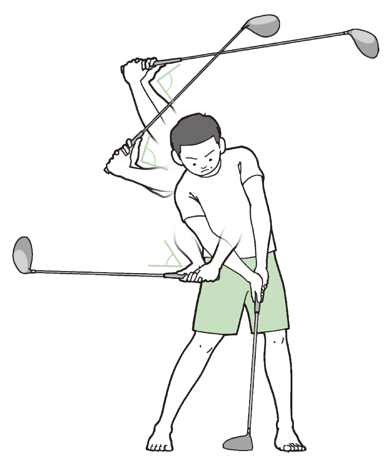 角度を残した状態で当たる『ゴルフ当たる！飛ばせる！スウィング解剖図鑑 イラストでわかる身体とクラブの正確な使い方』