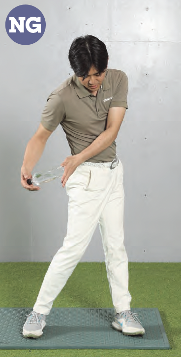 【NG】身体の動きに対して手元が遅れる『ゴルフは右手の使い方だけ覚えれば上手くなる』