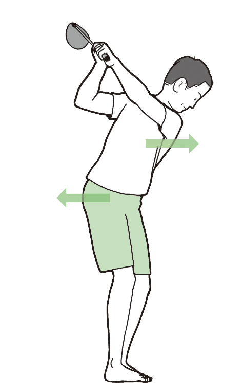 左への移動タイミングは人によって違う『ゴルフ当たる！飛ばせる！スウィング解剖図鑑 イラストでわかる身体とクラブの正確な使い方』