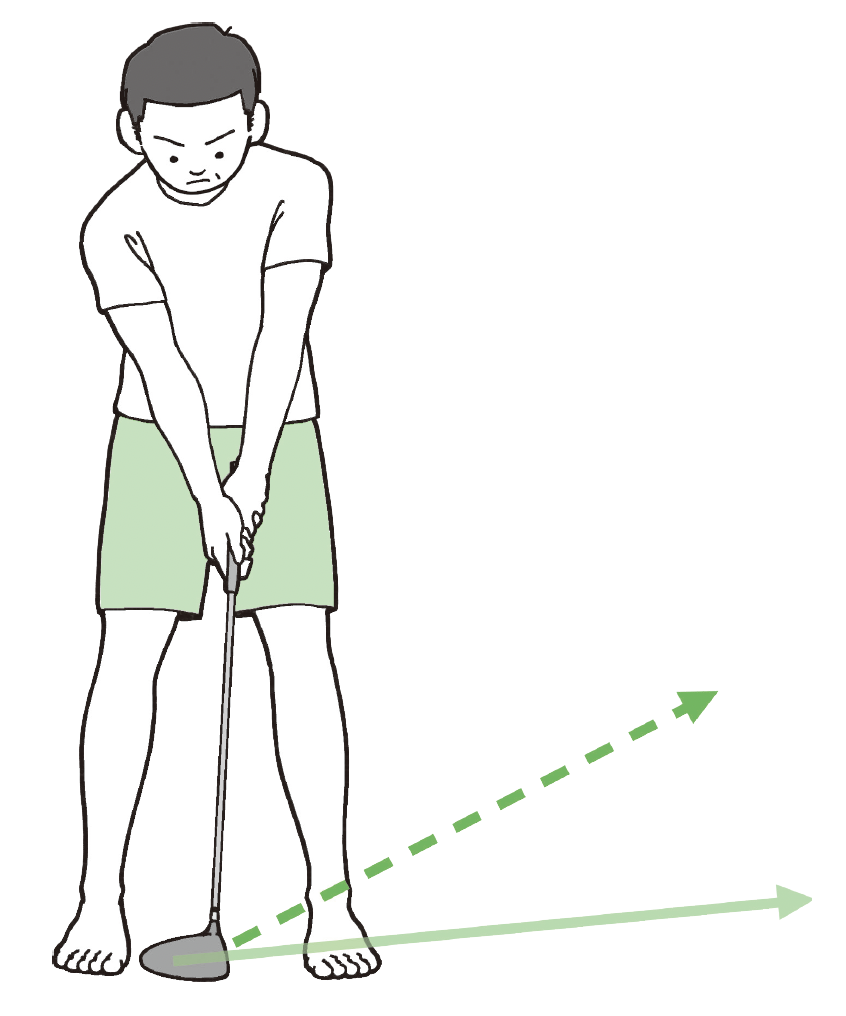 短く持つのは慣れが必要『ゴルフ当たる！飛ばせる！スウィング解剖図鑑 イラストでわかる身体とクラブの正確な使い方』