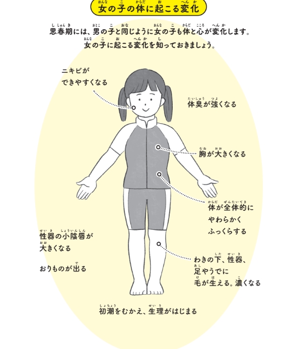 女の子の心と体にも起こっている変化【12歳までに知っておきたい男の子のためのおうちでできる性教育】