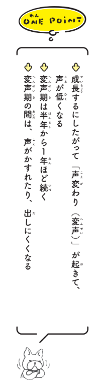 声変わりONE POINT【12歳までに知っておきたい男の子のためのおうちでできる性教育】