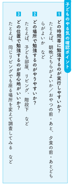 子どものやる気の確認ポイント【集中力 やる気 学力がアップする 頭のよい子が育つ家のしかけ】