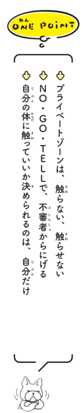 プライベートゾーンについて教えるONE POINT【12歳までに知っておきたい男の子のためのおうちでできる性教育】