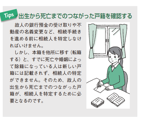 Tips 出生から死亡までのつながった戸籍を確認する【増補改訂版 身内が亡くなった時の手続きハンドブック】