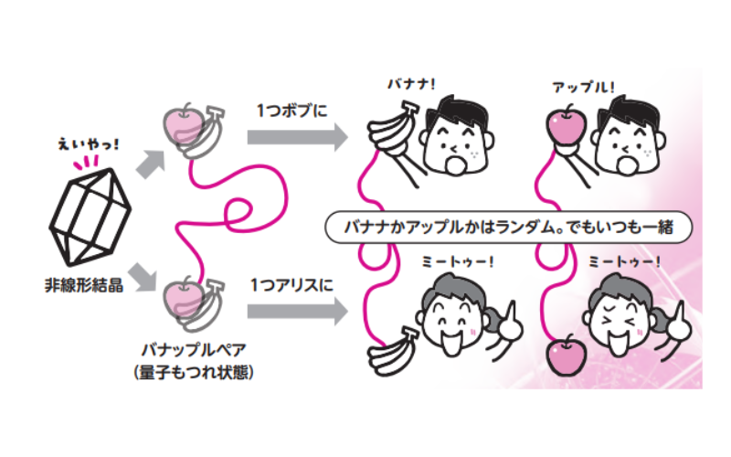 「もつれバナップルペア」で「量子もつれ状態」を見る