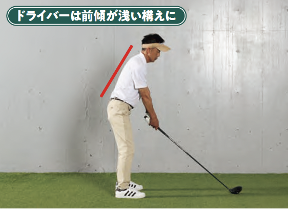 ドライバーは前傾が浅い構えに【筋力＆体力が低下しても250ヤード以上飛ばせる飛距離UP術/杉村良一】