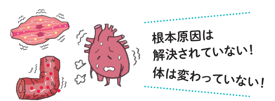 根本原因は解決されていない！体は変わっていない！