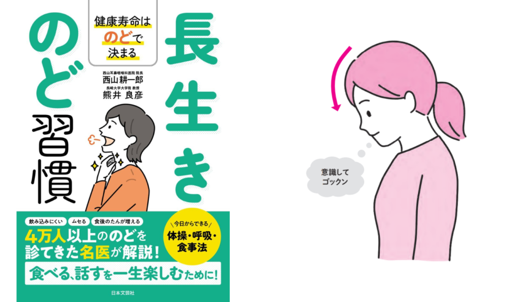 飲み込むときのベスト姿勢は「頭を前に倒し、軽くおじぎ」【長生きのど習慣】